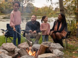 Cozy fall campfires just steps from home by the Lake