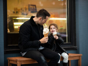 Life is so much sweeter with family at the neighborhood ice cream shop.