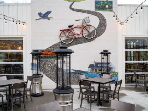 OTB Bicycle Caf? offers a variety of drinks and food in this bicycle-inspired cafe