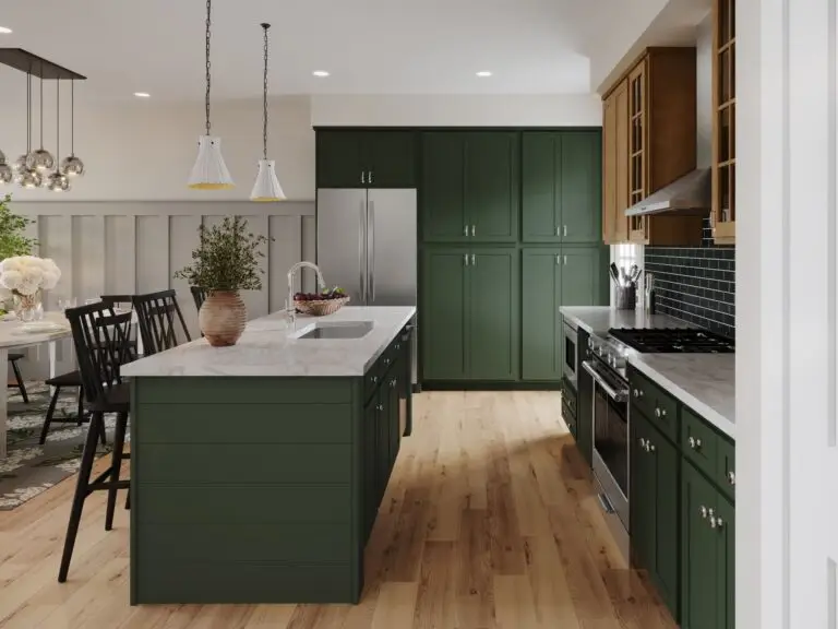 T3030_B_Kitchen_Island Side View_Layout 2 with Gas_8K