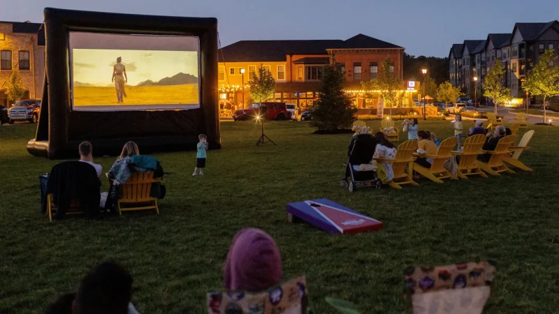 Enjoy summer nights at the movies on Meeder Green
