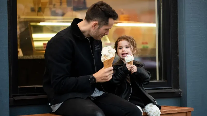 Life is so much sweeter with family at the neighborhood ice cream shop.