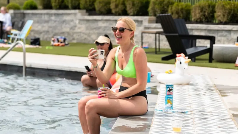 Have your phone ready for poolside selfies and smiles.